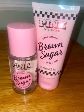 NWOT - PINK Victoria's Secret Brown Sugar Body Lotion & Hair + Body Mist